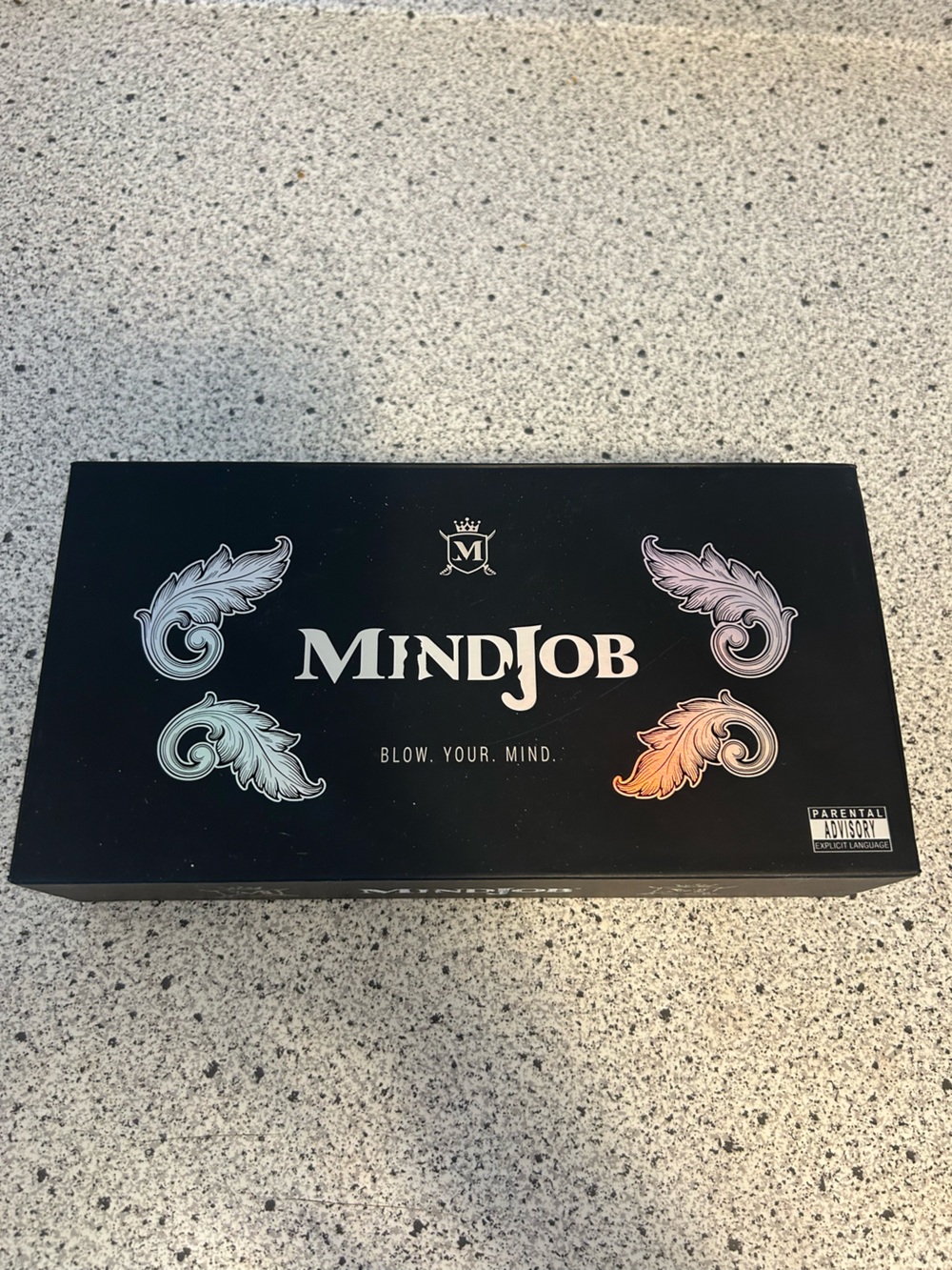 MindJob Game Box - Black with Multicolor Feather Accents